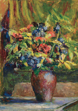 Pieds-d'alouette et géraniums