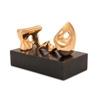 Three Piece Reclining Figure, Maquette No. 2: Polished