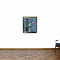 Blumen auf Blau
