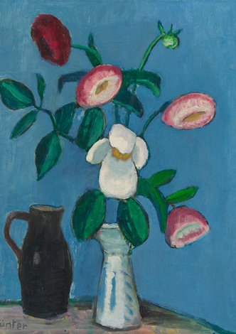 Blumen auf Blau